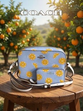 Coach Orange Slice Crossbody & Mini Wallet Set